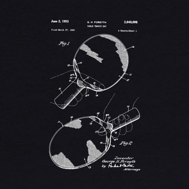 Table tennis bat patent by Anodyle